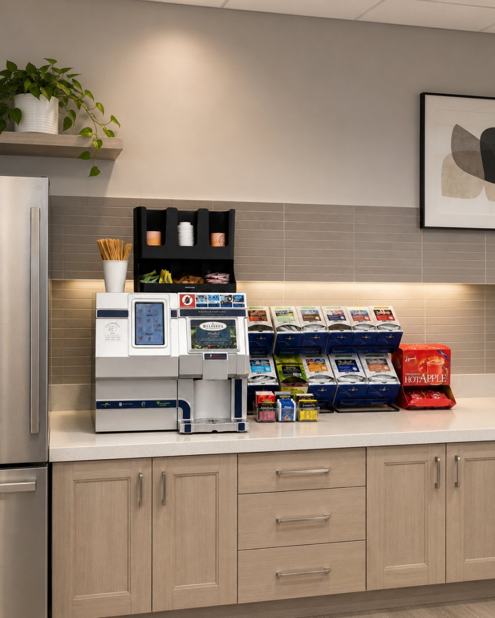 Snacktacular office coffee and breakroom service station